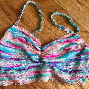 Victoria's Secret PINK Lace Tie Dye Bralette size medium